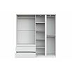 Шкаф для одежды STERN ШКЯ-4 c зеркалом(N) Белый