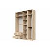 Шкаф для одежды STERN с антресолью ШКЯ-4 c зеркалом(N) Дуб Сонома
