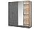 Шкаф HUGO 4-х дверный Дуб Гранж/Железный камень