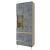 Шкаф 790x410x2085 Киото Серый/дуб небраска стекло
