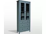 САГА шкаф с витриной 90 темно-бирюзовый RU
