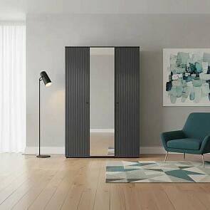 С/Г Оливия Шкаф 3-х ств. (Графит глянец/Графит)