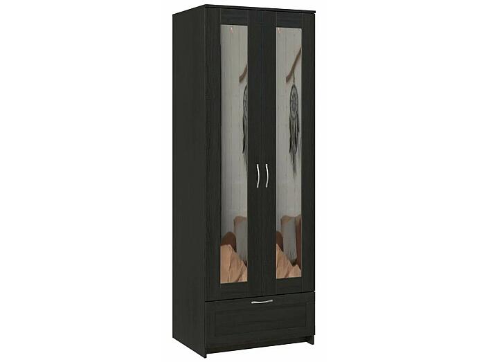 Шкаф 2 двери и 1 ящик с 2 зеркалами СИРИУСДуб Венге 2.02.01.500.5