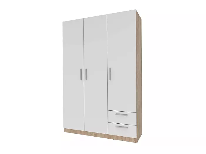 Шкаф 3-х дверный с ящиками ИЛГА СТЛ.415.01 Дуб сонома/Белый