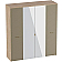Шкаф четырехдверный "Гавана" спальня Светло-серый
