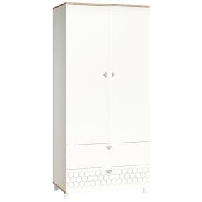 Шкаф для одежды Эйп 13.334 Белый PE шагрень, Дуб Белый exclusive OW D4430