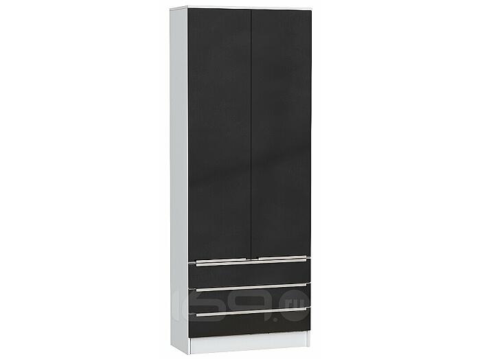 Шкаф двухстворчатый Стиль ШК-803 с ящиками Anthracite Белый