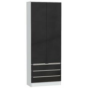 Шкаф двухстворчатый Стиль ШК-803 с ящиками Anthracite Белый