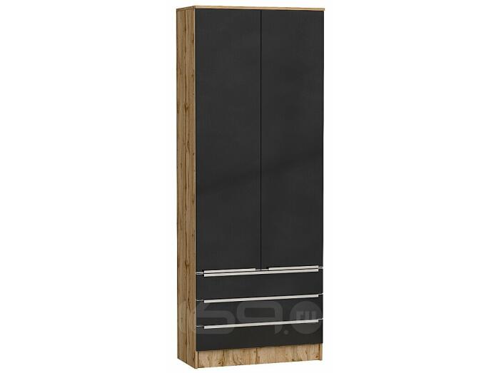Шкаф двухстворчатый Стиль ШК-803 с ящиками Anthracite Дуб Вотан