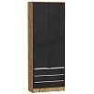 tumb 1 - Шкаф двухстворчатый Стиль ШК-803 с ящиками Anthracite Дуб Вотан
