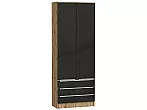 Шкаф двухстворчатый Стиль ШК-803 с ящиками Anthracite Дуб Вотан