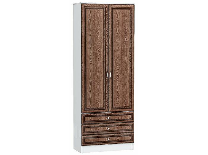 Шкаф двухстворчатый Стиль ШК-803 с ящиками Brown Dreamline Белый