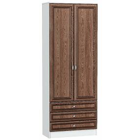 Шкаф двухстворчатый Стиль ШК-803 с ящиками Brown Dreamline Белый