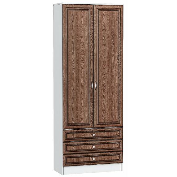 Шкаф двухстворчатый Стиль ШК-803 с ящиками Brown Dreamline Белый