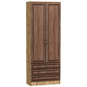 Шкаф двухстворчатый Стиль ШК-803 с ящиками Brown Dreamline Дуб Вотан