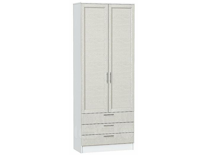 Шкаф двухстворчатый Стиль ШК-803 с ящиками Cappuccino Softwood Белый