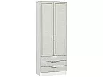 Шкаф двухстворчатый Стиль ШК-803 с ящиками Cappuccino Softwood Белый