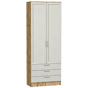 Шкаф двухстворчатый Стиль ШК-803 с ящиками Cappuccino Softwood Дуб Вотан
