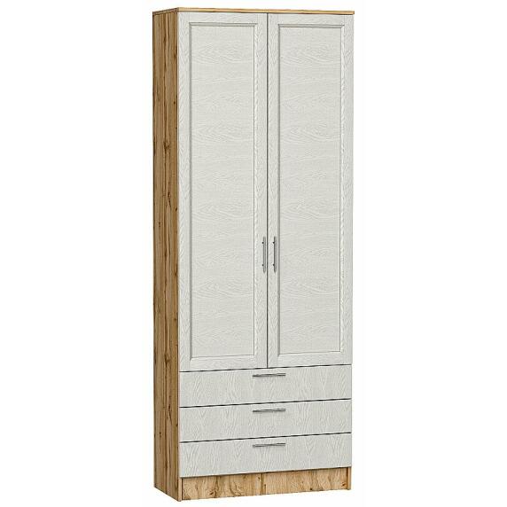 Шкаф двухстворчатый Стиль ШК-803 с ящиками Cappuccino Softwood Дуб Вотан