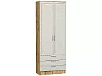 Шкаф двухстворчатый Стиль ШК-803 с ящиками Cappuccino Softwood Дуб Вотан