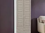 Шкаф двухстворчатый Стиль ШК-803 с ящиками Cappuccino Veralinga Белый