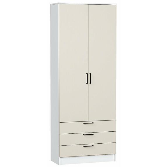 Шкаф двухстворчатый Стиль ШК-803 с ящиками Cashmere In 2S Белый