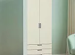 Шкаф двухстворчатый Стиль ШК-803 с ящиками Cashmere In 2S Белый