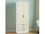 Шкаф двухстворчатый Стиль ШК-803 с ящиками Cashmere In 2S Белый