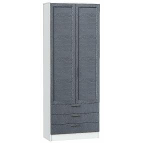 Шкаф двухстворчатый Стиль ШК-803 с ящиками Graphite Softwood Белый