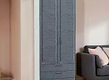Шкаф двухстворчатый Стиль ШК-803 с ящиками Graphite Softwood Белый