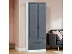 Шкаф двухстворчатый Стиль ШК-803 с ящиками Graphite Softwood Белый