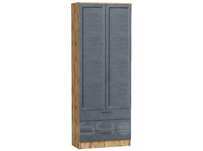 Шкаф двухстворчатый Стиль ШК-803 с ящиками Graphite Softwood Дуб Вотан