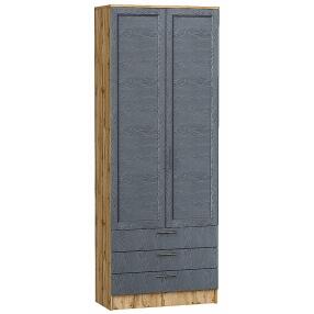 Шкаф двухстворчатый Стиль ШК-803 с ящиками Graphite Softwood Дуб Вотан