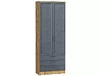 Шкаф двухстворчатый Стиль ШК-803 с ящиками Graphite Softwood Дуб Вотан