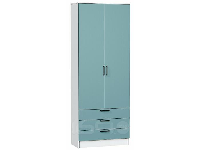 Шкаф двухстворчатый Стиль ШК-803 с ящиками Grey-green In 2S Белый