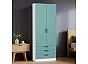 Шкаф двухстворчатый Стиль ШК-803 с ящиками Grey-green In 2S Белый