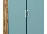 Шкаф двухстворчатый Стиль ШК-803 с ящиками Grey-green In 2S Дуб Вотан