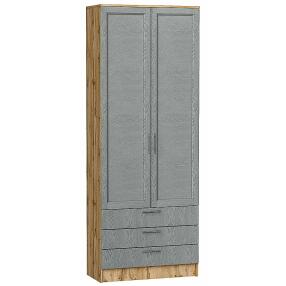 Шкаф двухстворчатый Стиль ШК-803 с ящиками Grey Softwood Дуб Вотан
