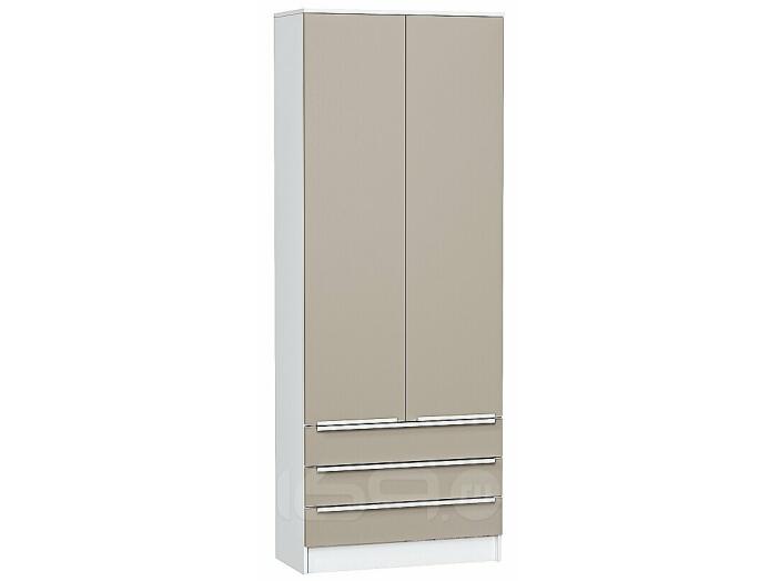 Шкаф двухстворчатый Стиль ШК-803 с ящиками Silky Grey Белый