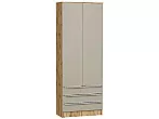 Шкаф двухстворчатый Стиль ШК-803 с ящиками Silky Grey Дуб Вотан