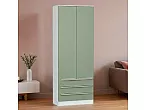 Шкаф двухстворчатый Стиль ШК-803 с ящиками Silky Mint Белый