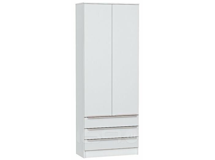 Шкаф двухстворчатый Стиль ШК-803 с ящиками Silky White Белый