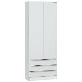 Шкаф двухстворчатый Стиль ШК-803 с ящиками Silky White Белый