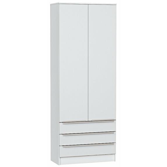 Шкаф двухстворчатый Стиль ШК-803 с ящиками Silky White Белый