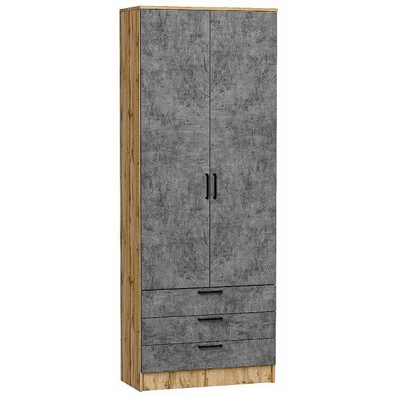 Шкаф двухстворчатый Стиль ШК-803 с ящиками Temple Stone 2S Дуб Вотан