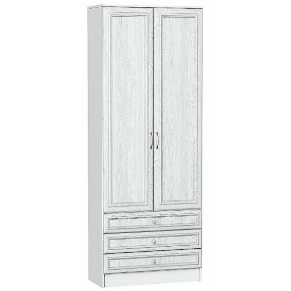 Шкаф двухстворчатый Стиль ШК-803 с ящиками White Dreamline Белый