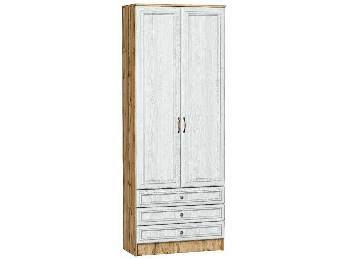Шкаф двухстворчатый Стиль ШК-803 с ящиками White Dreamline Дуб Вотан