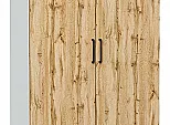 Шкаф двухстворчатый Стиль ШК-803 с ящиками Wotan Oak 2S Белый