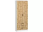 Шкаф двухстворчатый Стиль ШК-803 с ящиками Wotan Oak 2S Белый