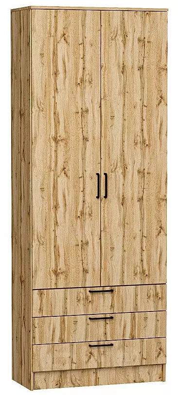 Шкаф двухстворчатый Стиль ШК-803 с ящиками Wotan Oak 2S Дуб Вотан